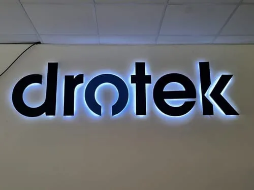 3D Metal Backlit Letters sign photo from customer Priya D.