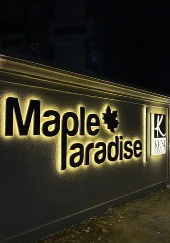 3D Metal Backlit Letters sign photo from customer Sarah M.