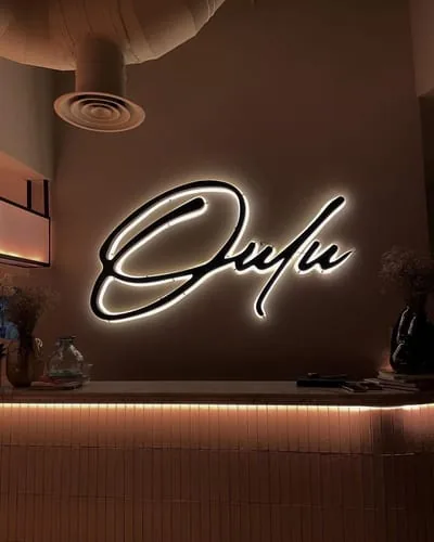 3D Metal Backlit Letters sign photo from customer Rohan N.