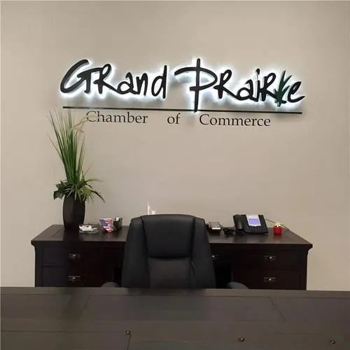 3D Metal Backlit Letters sign photo from customer Amina F.
