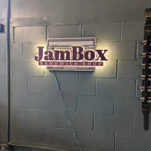 Raceway-Mounted Letters sign photo from customer Emily W.