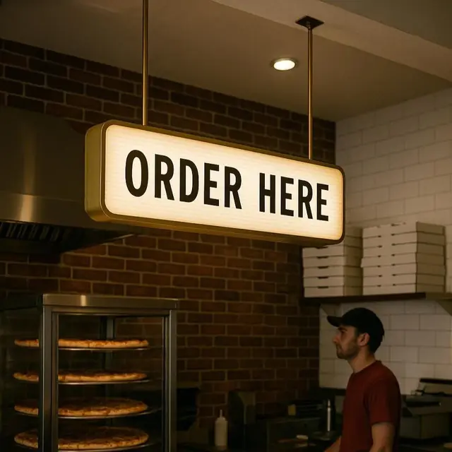 Illuminated Hanging Sign by Signage.inc